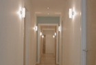 Taped and painted hallway